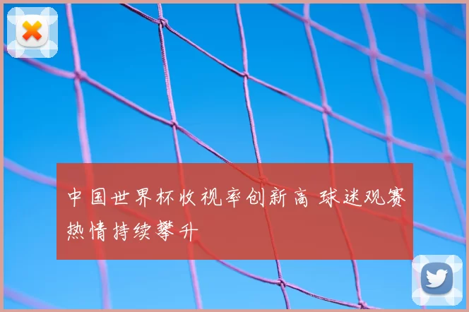 中国世界杯收视率创新高 球迷观赛热情持续攀升